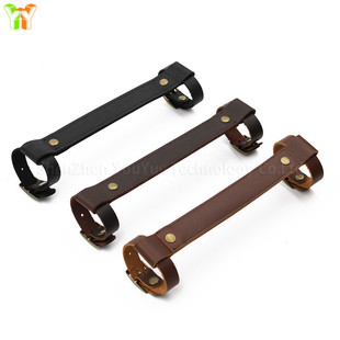 Spot Outdoor Bicycle Handle Cowhide Leather Handle Road Bicycle Handle with Tripod Power Grip