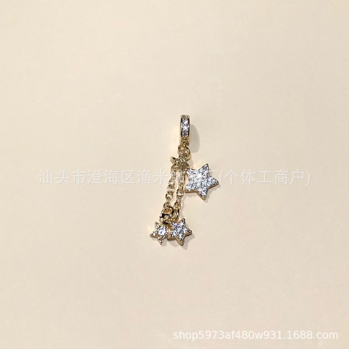 14K Gold-Filled Micro-Paved Zircon Butterfly Tassel Bead Crystal Bracelet Necklace DIY Handmade Accessories Pendant