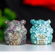 【直播爆款摆件】三足金蟾暴富摆件丨树脂填充天然水晶摆件