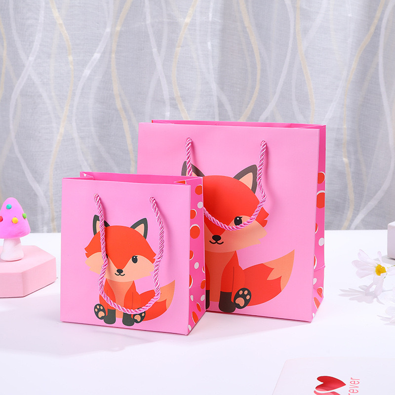 Bolsa de regalo de dibujos animados, ceremonia de apertura para niños, bolsa de papel portátil, bolsa de azúcar de cumpleaños, regalo de devolución, embalaje de regalo a mano