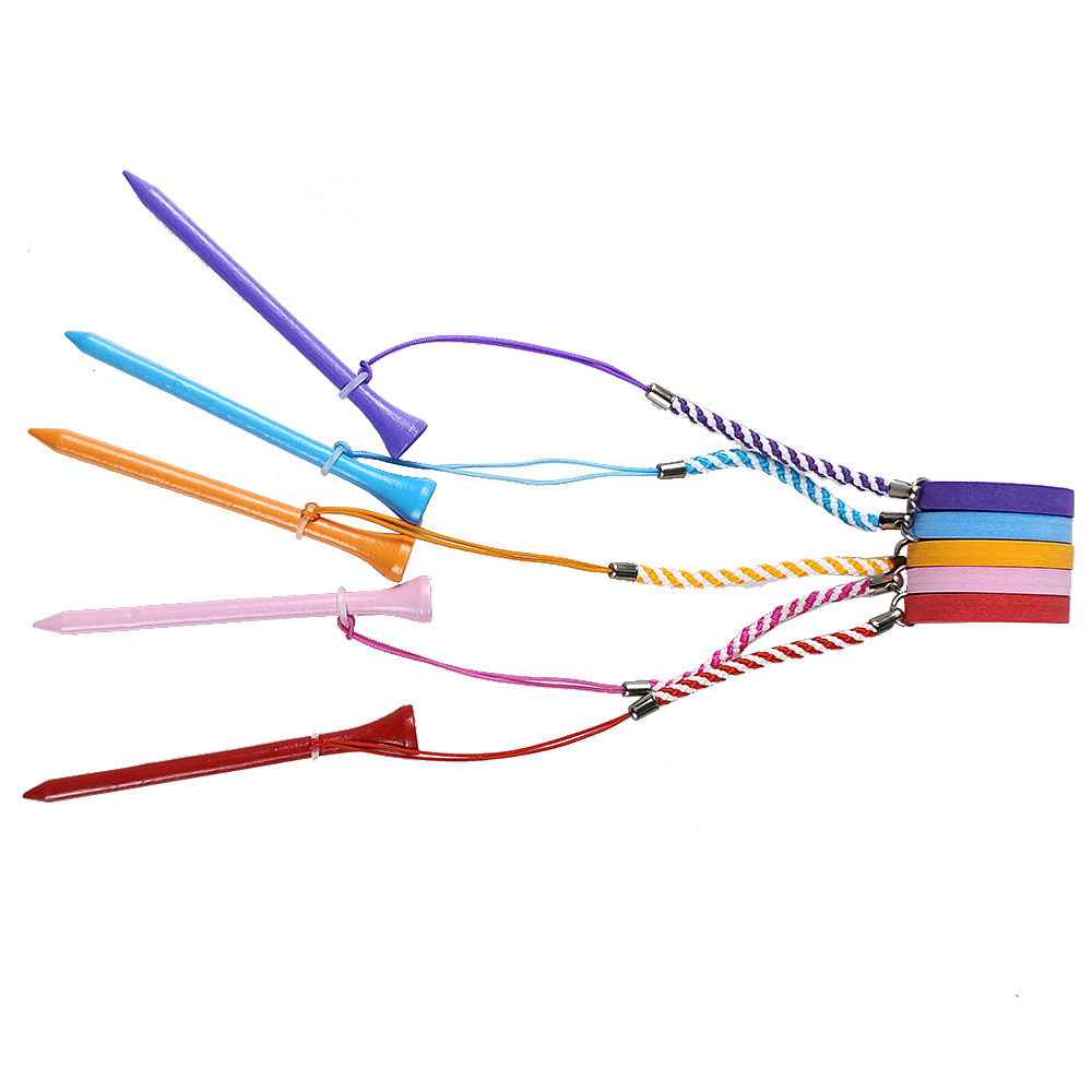 Golf multi-color Bola de uñas asiento de la bola de madera con correa de la cuerda magnética anti-perdida Golf Tees accesorios de regalo