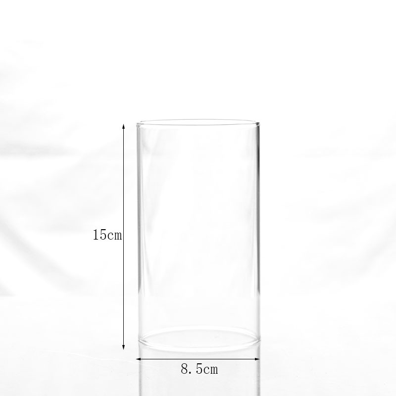 S228 cubierta de vela de vidrio transparente redondo cubierta de vela de vidrio a prueba de viento base de cubierta de lámpara de vidrio de disco triangular