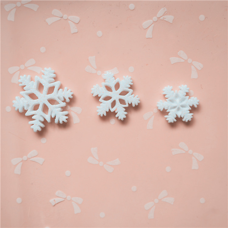 Christmas snowflake resin accessories Christmas DIY accessories mobile phone shell material gloves hair accessories cross-border hot