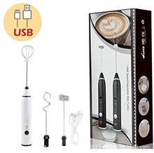 充电式打奶泡器家用3档USB奶泡机多功能咖啡拉花手持电动打蛋器