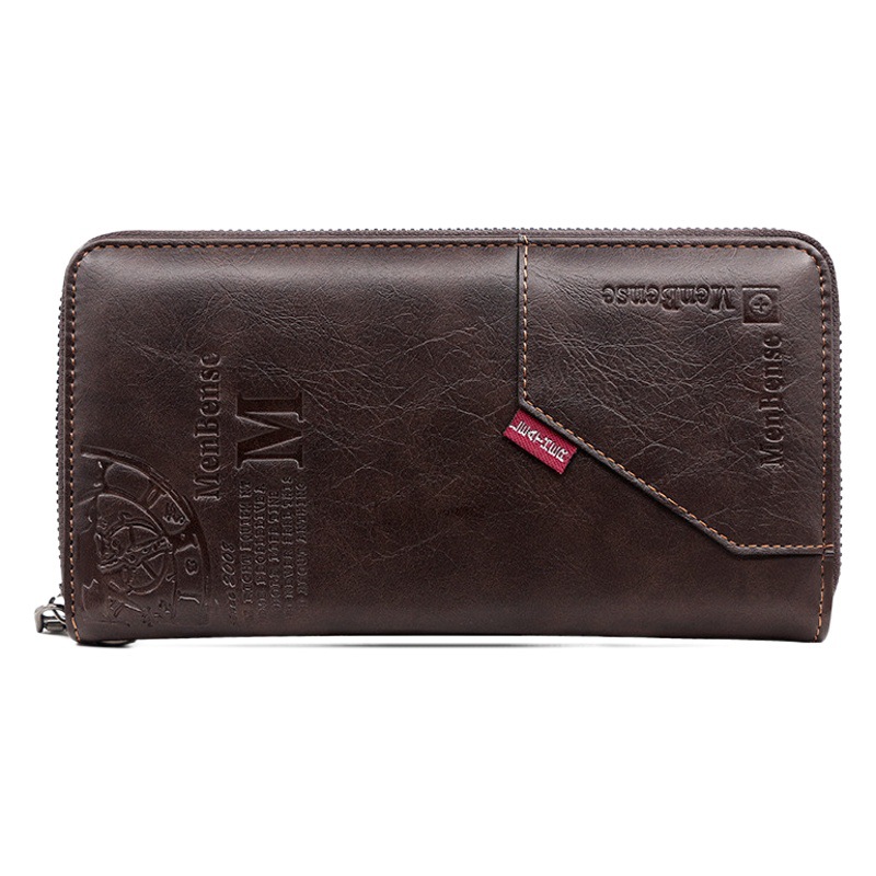 Moda coreana para hombres de patrón de estampación de gran capacidad de una sola pulsera bolso de mano bolso de teléfono móvil cambio