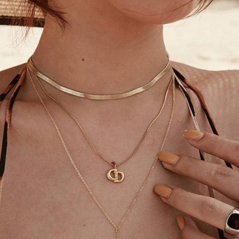8g Weight Necklace Classification 1 Piece Quantity Daily Occasion Metal Material Geometric Pattern Women'S Gender Plating Design Fashion Style 1 Piece Fashion Geometric Metal Plating Women's Necklace 5