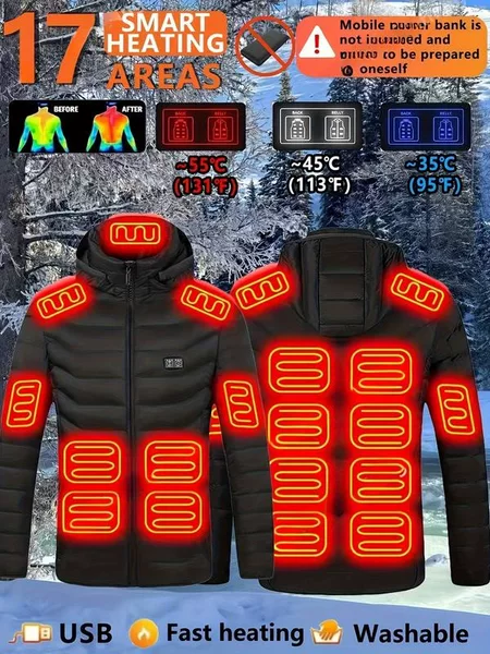 S 90816 Heated Hooded Cotton Jacket