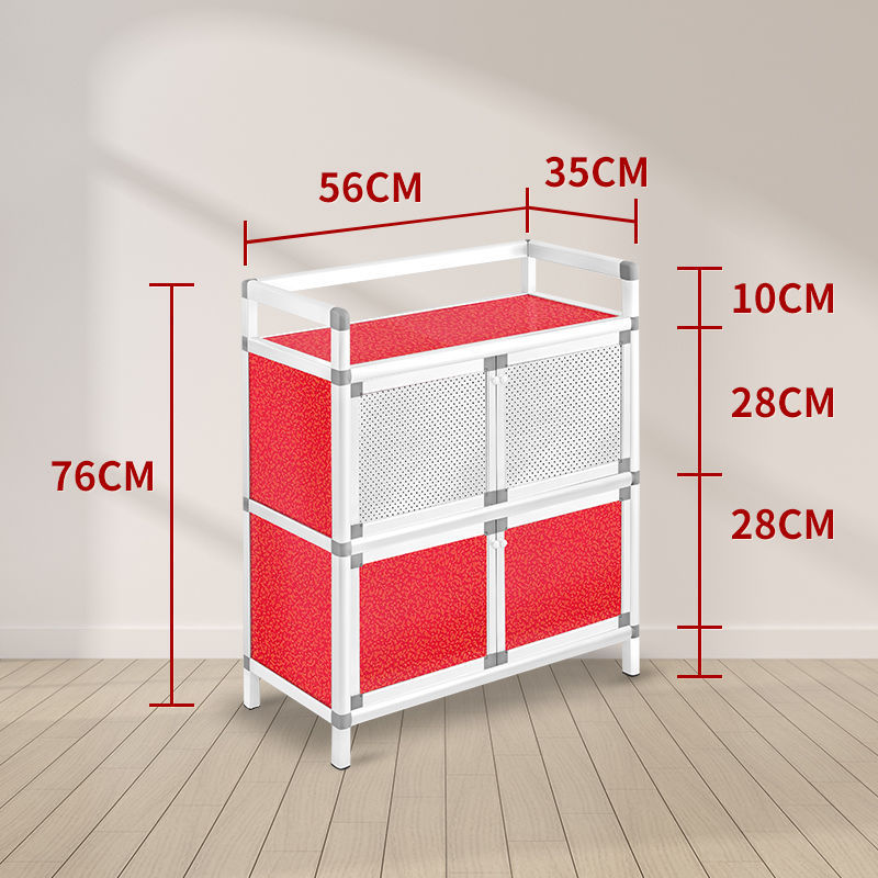 armario de comedor de aleación de aluminio simple armario de cubierta pequeño armario de alquiler armario de almacenamiento armario de cocina doméstico armario de almacenamiento multicapa