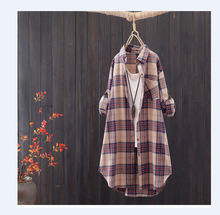 中长款条纹长袖衬衫女2025春季新款开衫宽松衬衣防晒衣薄外套上衣