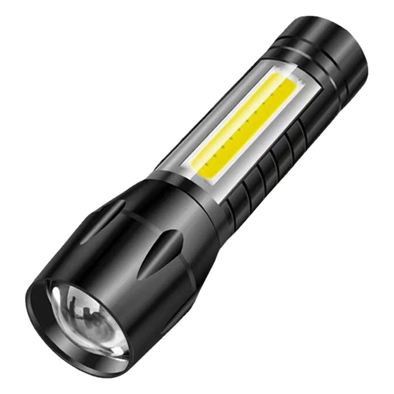 COB linterna de luz fuerte aleación de aluminio recargable USBled mini zoom telescópico 511 regalo logo luz lateral