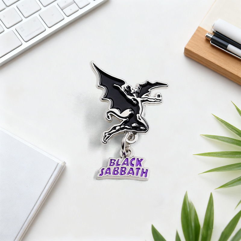 British Heavy Metal Rock Band Badge Black Sabbath Enamel Brooch Music Lover Pendant Badge British Heavy Metal Rock Band Badge Black Sabbath Enamel Brooch Music Lover Pendant Badge