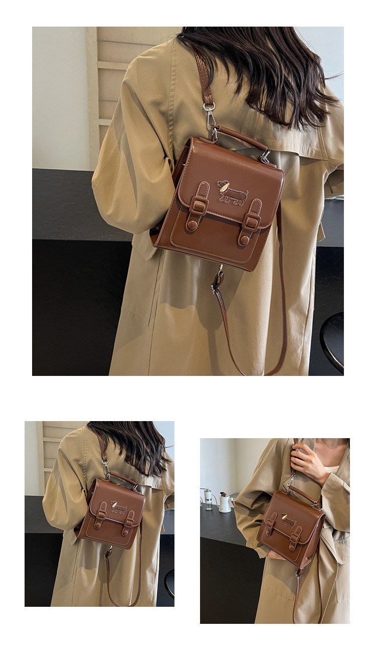 French contrasting color backpack Cambridge autumn/winter 2024 new trendy women's bag single shoulder crossbody handbag_voghion.com