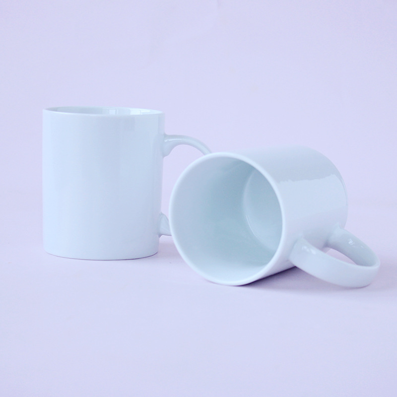 Taza de cerámica simple taza blanca taza recta taza curvada taza de agua Taza de cerámica taza de publicidad taza de regalo taza logo se puede agregar