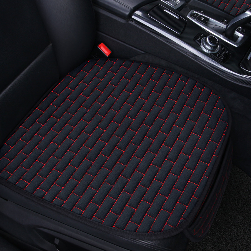 Cojín del asiento de coche de verano de lino cojín del asiento trasero del coche cojín del coche transpirable cojín del coche de una sola pieza conjunto de tres piezas