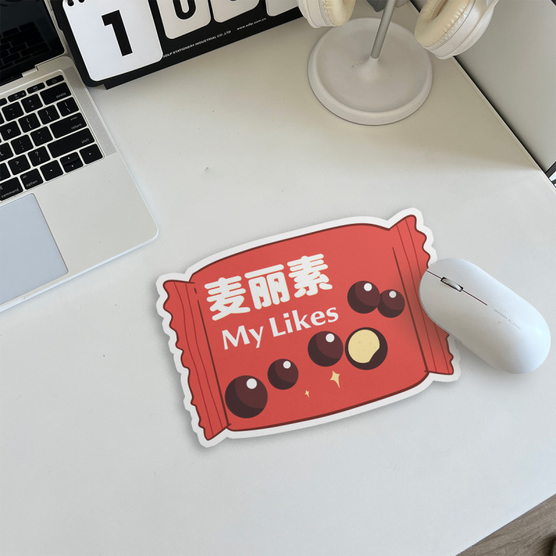 零食包装鼠标垫异形女生键盘可爱办公桌垫创意不二家小号滑鼠垫|undefined
