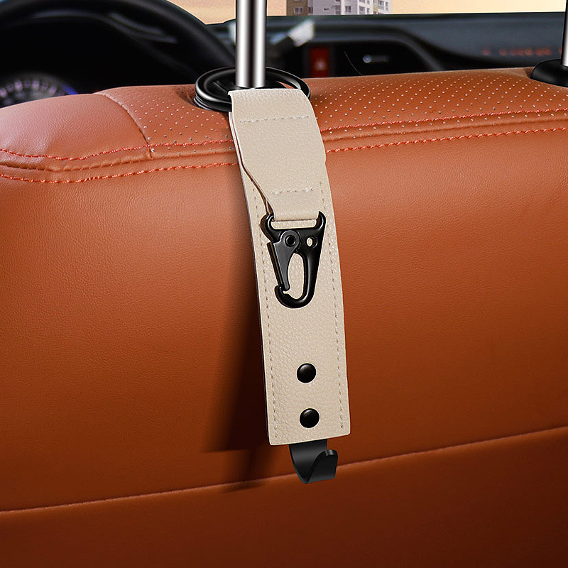gancho de automóvil mejora de la espalda del asiento del automóvil doble gancho oculto de pieles revueltas en la cola trasera del automóvil para bolsa gancho de almacenamiento