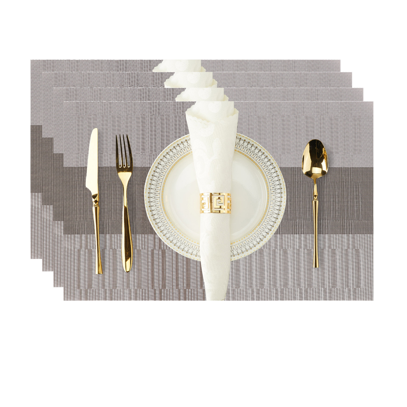 Productos de venta caliente transfronterizos pvc patrón de bambú mantel de Tisling almohadilla de aislamiento térmico de sensación premium mantel de aislamiento impermeable y a prueba de aceite estilo europeo