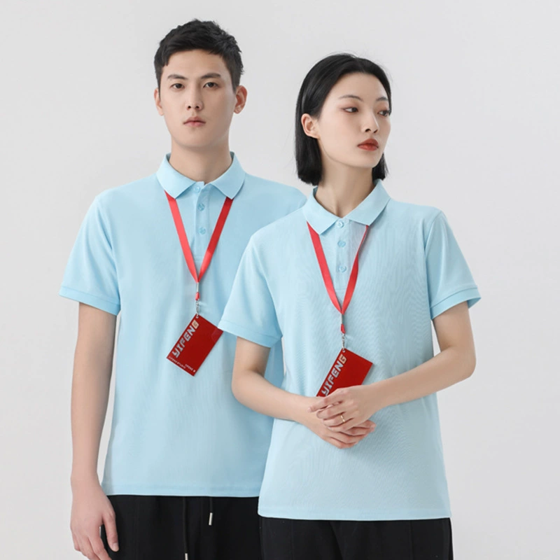 Рубашки-поло для мужчин и женщин, летние рубашки-поло с короткими рукавами, общественная версия, однотонные рекламные рубашки, рабочая одежда, мужские футболки-поло с двумя открытыми рукавами.