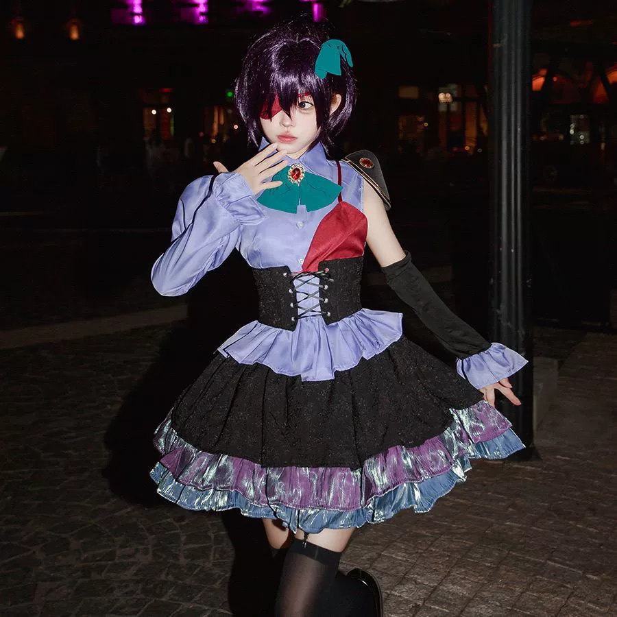 Костюм для косплея Shirakawa Rokka Campus Festival: платье для косплея The Quintessential Quintuplets в стиле аниме с темным узором.