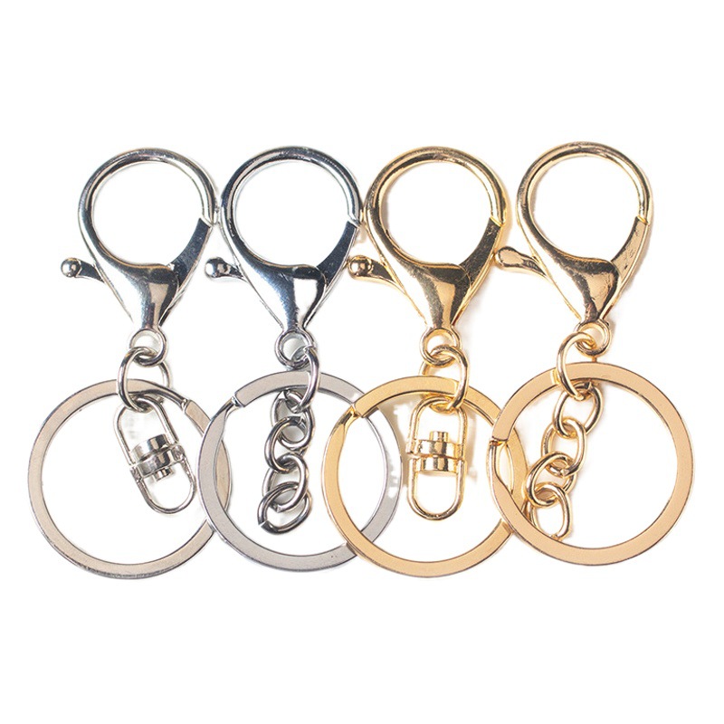 DIY teléfono móvil Shell material paquete hecho a mano llavero anillo accesorios de joyería hebilla de langosta hebilla en forma de D cadena abierta