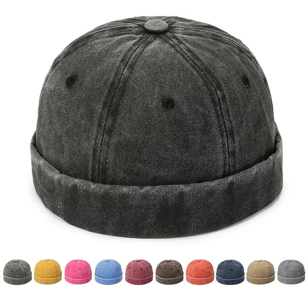 Men's all-season washable multifunctional beanie hat, personalized, stylish, retro, outdoor street fashion landlord hat