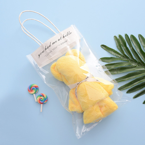 Coral Velvet Bear Towel Souvenir Box Wedding Mother's Day Gift Shape Towel Opening Gift Wholesale