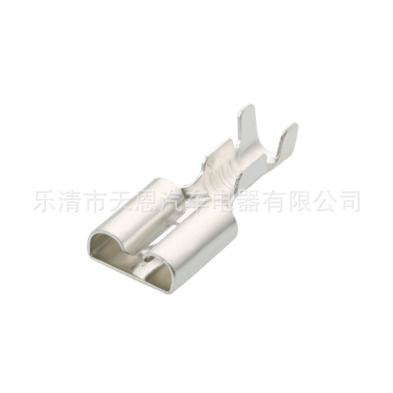 DJ623-E6.3A汽车继电器插座接线铜端子6.3平板带刺插簧A脚