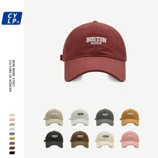 South Korea Dongdaemun New ins fashion brand letter embroidered baseball cap men and women shopping Korean style face-looking small peaked cap