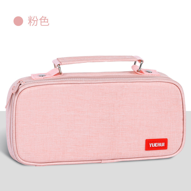 Canvas de gran capacidad bolsas de lápiz logo femenino 2024 nuevo popular bolsas de lápiz de estudiantes de secundaria adorable caja de papelería al por mayor