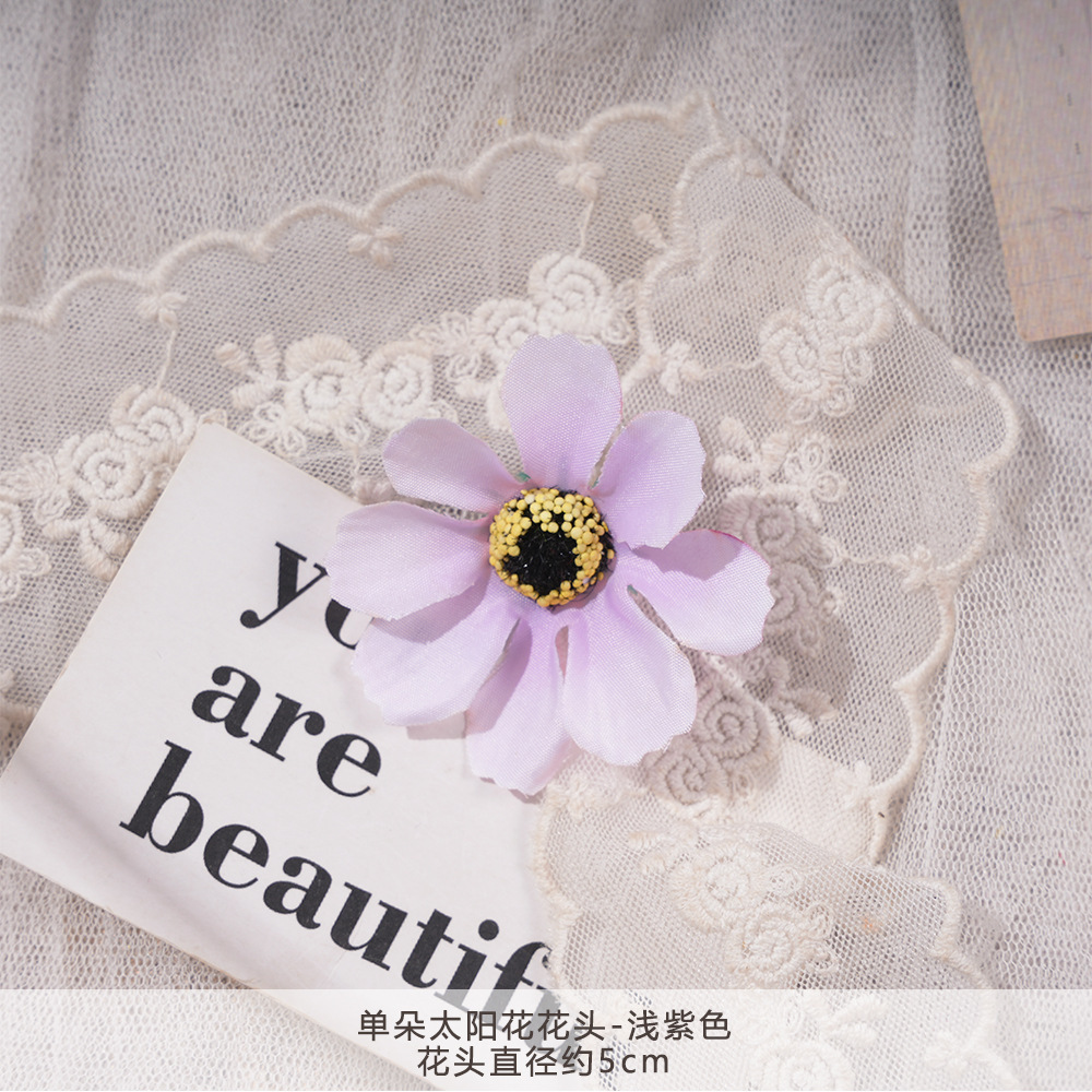 WXH-단일 해바라기 꽃 머리 라이트 퍼플