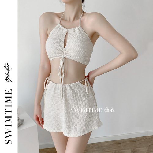 [Hot Selling] Swimsuit Women's Split Bikini Three-piece Sexy High-Quality Hot Spring Push-Up Western Swimsuit