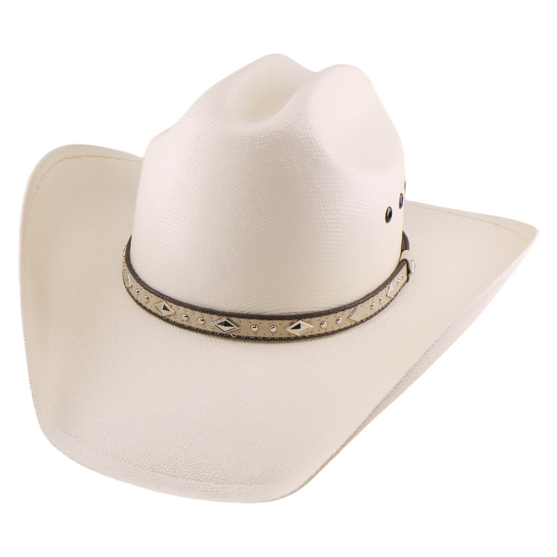 Cross-Border Hot Selling Amazon Independent Station Stiff Canvas Hat Knight Cowboy Hat Western British Canvas Riding