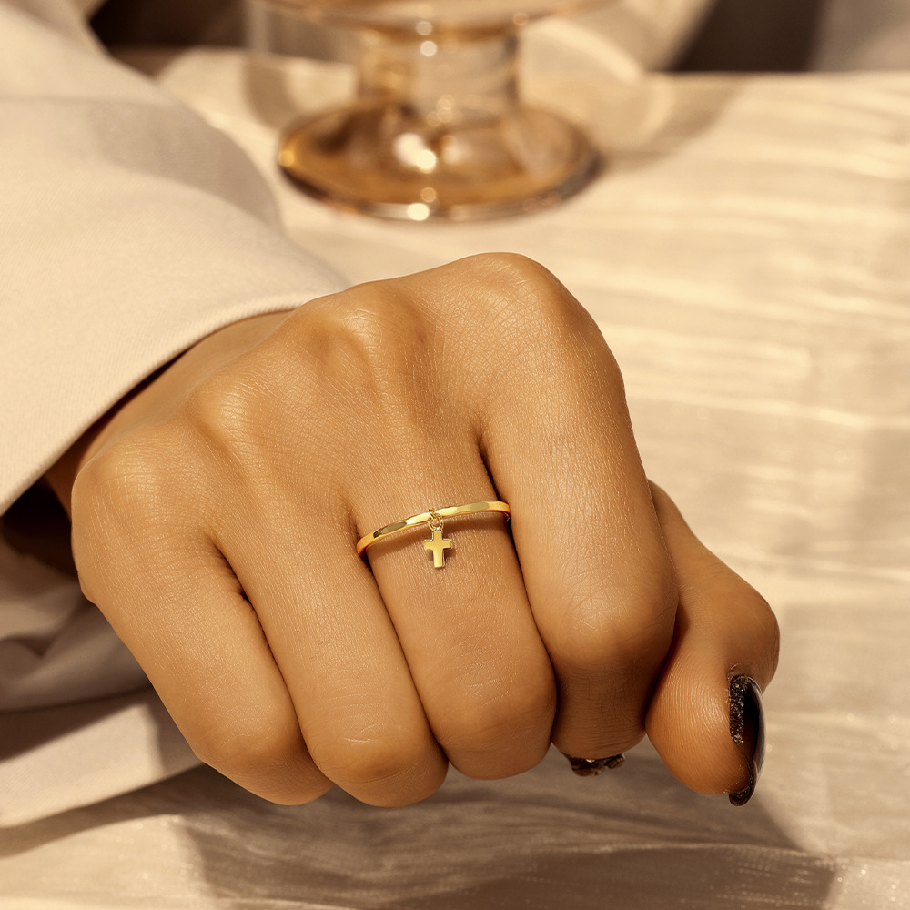 1g Weight Zircon Inlay Material Charm Rings, Rings Classification 7 Ring Size 1 Piece Quantity Wedding, Date, Engagement Occasion 925 Sterling Silver Material Cross, Star, Heart Shape Pattern All Seasons Season Women's Gender Inlay Design Simple Style Style Gold Color 925 Sterling Silver Zircon Cross Star Heart Shape Charm Rings Rings 925 Sterling Silver Rings 40