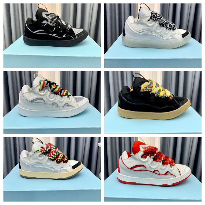 Chunky Sneakers with Thick Soles, Color-Blocking Curb Lanvin Bread Shoes, Couple's German Training Shoes, Non-Slip Running Shoes, Height-Increasing Versatile Shoes for Men and Women