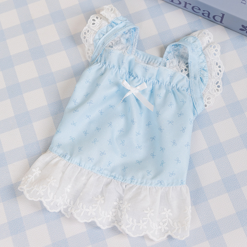 Gato primavera verano dama viento ojos mariposa encaje encaje tirantes falda perro falda peluche mascota gato ropa