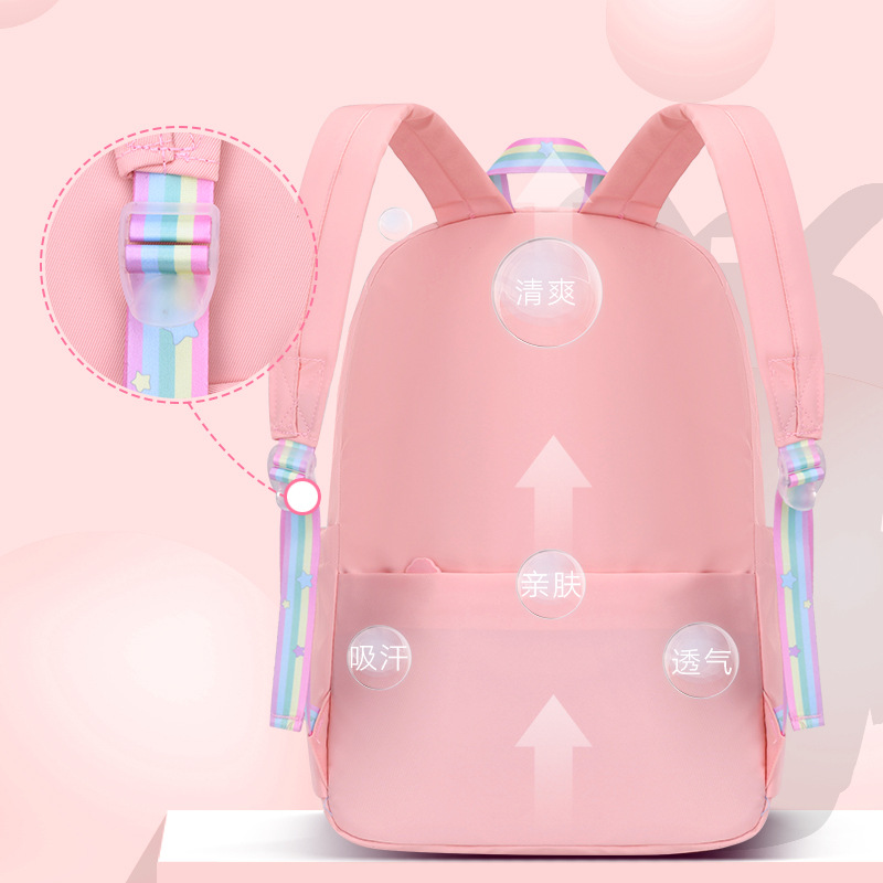 Nuevo estudiante de la escuela primaria mochila femenina 6-12 años de edad ligero casual niños mochila Linda dama contraste color estudiante bolsa