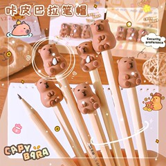 先駆者5607カピバラ鉛筆キャップペンキャップペンカバー鉛筆保護カバーペンフリースシリカゲル軟膏