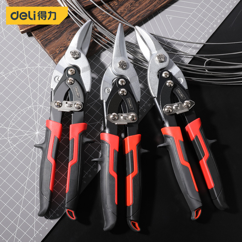 得力工具 10寸杠杆省力型航空剪工业铁皮不锈钢剪 DL20030 31 32Z