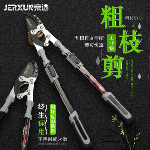 Jingxuan Retractable Coarse Branch Shears Pruning Shears Branch Garden Scissors Fruit Tree Pruning Labor-saving High Branch High Altitude Pruning Scissors