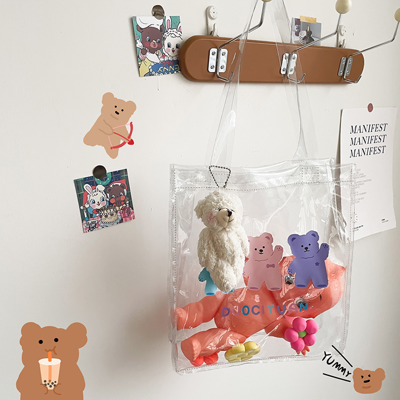 Wholesale Cartoon Color Printing Bear Transparent Shoulder Bag Nihaojewelry display picture 27