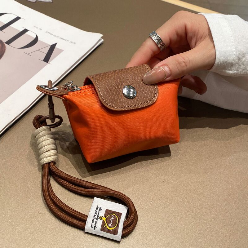 Dumpling Bag Women Nylon Waterproof Coin Purse Lightweight Earphone Lipstick Key 5 New Contrast Color Mini Small Hanging Bag