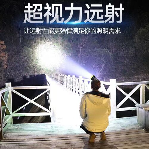Wholesale induction headlight strong light super bright head-mounted emergency flashlight outdoor long-range charging night fishing miner's lamp