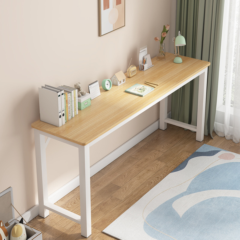 Mesa de barra larga simple y moderna, escritorio de escritorio estrecho, escritorio de computadora, escritorio de estudio, escritorio de escritorio