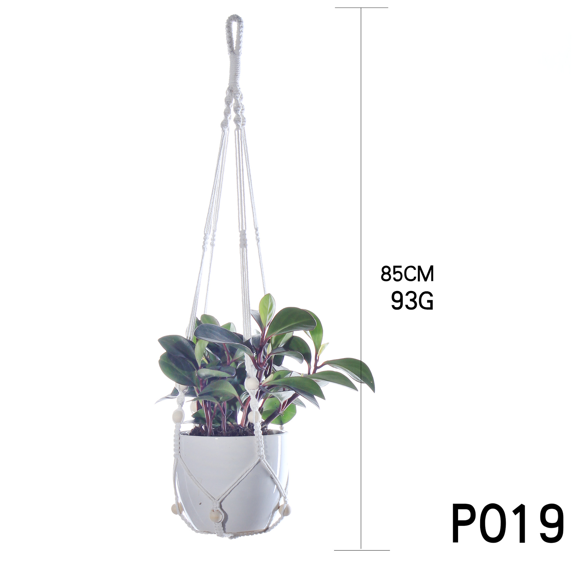 クロスボーダー植木鉢ネットポケット園芸緑植創意金綿縄植木鉢吊りかご手編み綿紐吊り植木鉢ネットポケット