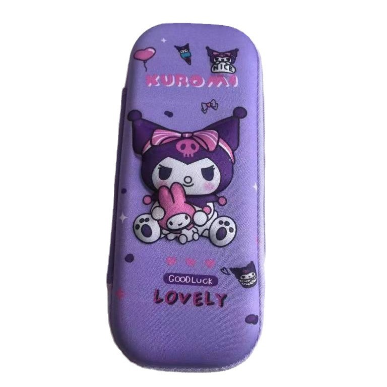 Estuche de papelería para estudiantes Estuche de lápices de escritorio lindo Estuche de lápices para niñas Estuche de lápices para estudiantes de secundaria tridimensional 3D anti-caída y anti-presión