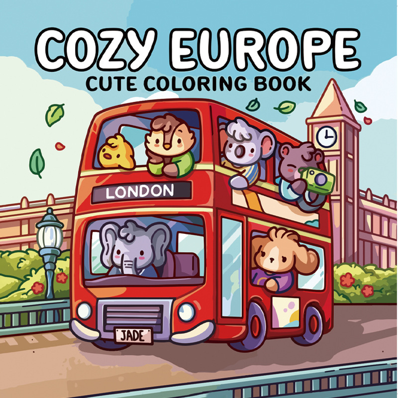 跨境涂色本 Spooky Cutie Coloring Book 怪兽系列儿童涂鸦填色本|undefined