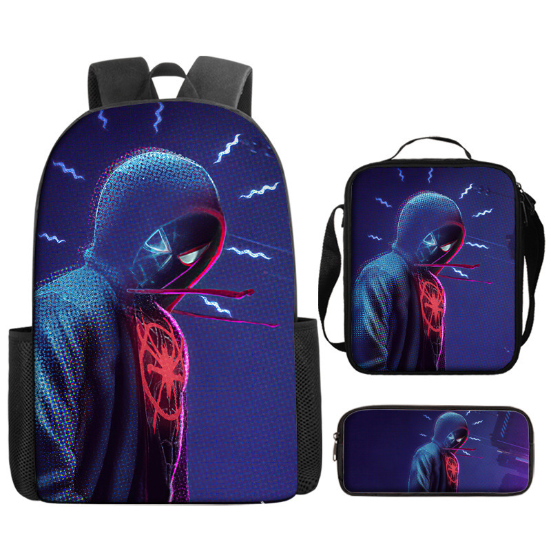 Cross-border nuevo Marvel Spider-Man mochila de estudiantes de primaria y secundaria mochila de dibujos animados de gran capacidad mochila de almuerzo