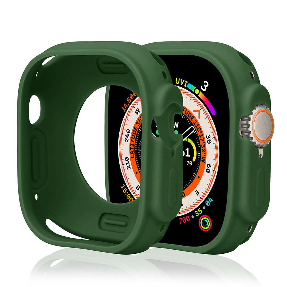 Aplicable para Apple Watch Applewatch9 caso ultra49mm caja de silicona caramelo cubierta de caja suave