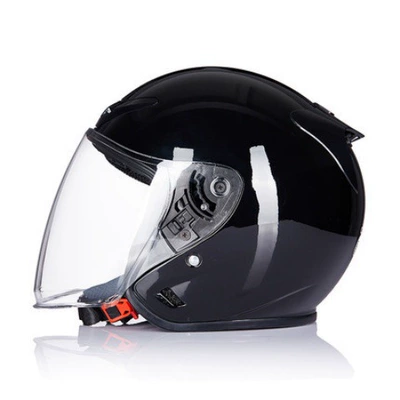 Motosiklet kaskı (dəbilqə) — Helmet Electric Vehicle Helmet - glossy-black-with-clear-lenses-m