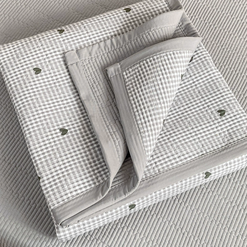 Комплект покрывала 3 предмета (Nantong Home Textile), вязанный двухслойный печатный хлопок, несколько размеров